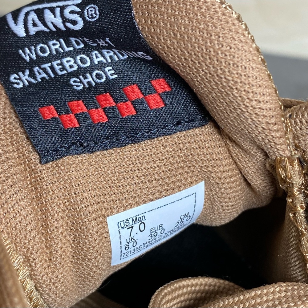 Vans Ave Tobacco Gum Men's Size 7 Skate Shoes Brown Suede Sneakers 721356 - Picture 10 of 11